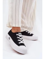 Dámské trampky na platformě LEE ISLA C WOMEN LOW – černé