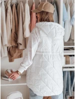 Dámská přechodná prošívaná vesta OLINVIA bílá FashionStreet TY4886