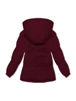 Dámská zimní bunda ve vínové bordó barvě s kapucí (5M3169-1)