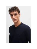 Svetr BOSS Pacello-L BLU s výstřihem do V (50506042-404)