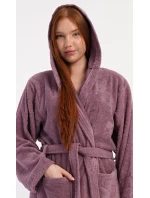 Dámský župan dlouhý s kapucí Vřes