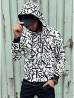 Pánská mikina s kapucí bílá FashionStreet BX5777