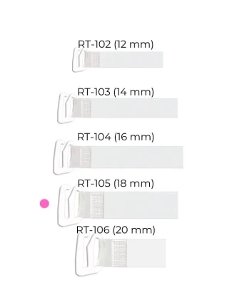 Julimex RT 105 silikonové řemínky s kovovou sponou 18 mm