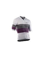 Cyklistické tričko NORTHWAVE Blade Air Jersey Short Sleeve světle šedé/fialové Cyklistické tričko NORTHWAVE Blade Air Jersey Short Sleeve světle šedé/fialové