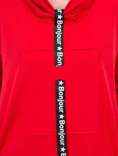 Šaty s kravatou červené