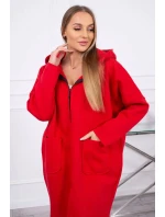 Zateplená mikina s delšími zády červená Zateplená mikina s delšími zády červená