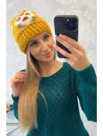Dámská čepice Ofelia K349 mustard Dámská čepice Ofelia K349 mustard