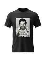 Dámské bavlněné tričko s potiskem - PABLO ESCOBAR - černé