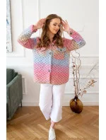 Tmavě růžová košilová dámská bunda s límcem (2453) Tmavě růžová košilová dámská bunda s límcem (2453)