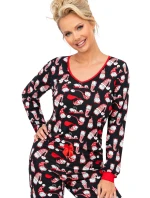Dámské pyžamo Santi long black - Donna