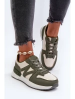 Dámské tenisky z ekologické kůže zelené Kajmány