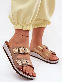 Dámské pantofle Béžové s přezkami Inblu CP000063