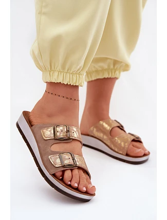 Dámské pantofle Béžové s přezkami Inblu CP000063