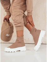 Dámské ponožkové boty ORCE beige FashionStreet ZY0471