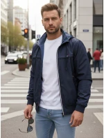 FashionStreet pánská tmavě modrá oboustranná přechodná bunda TX4985