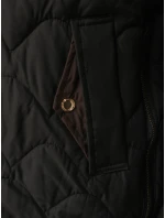 Dámská přechodná prošívaná bunda s odnímatelnou kapucí černá TY5625