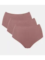 Dámské kalhotky GO Daily Cotton Highwaist 3P - BROWN - sv. hnědé 1141 - SLOGGI
