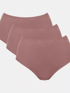 Dámské kalhotky GO Daily Cotton Highwaist 3P - BROWN - sv. hnědé 1141 - SLOGGI