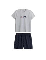 Pánské pyžamo Atlantic NMP-395 kr/r S-2XL Pánské pyžamo Atlantic NMP-395 kr/r S-2XL