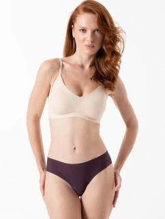 Julimex Tmavě švestkové kalhotky Simple Brasil S-XL