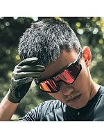 Cyklistické rukavice Rockbros 16110006002 tlumení velikost M - zelená/černá