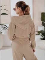 Dámský komplet širokých kalhot a mikiny MINALIA beige FashionStreet AY0918 Dámský komplet širokých kalhot a mikiny MINALIA beige FashionStreet AY0918