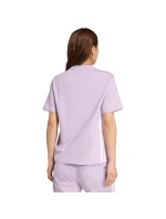 Dámské bavlněné tričko adidas Essentials 3-Stripes světle fialové JX7619