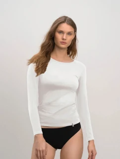 Dámské triko s dlouhým rukávem 21921 Bílá - Vamp