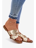 Dámské Plážové Sandály S Dekorativním Detalem Zlaté Amiresna Dámské Plážové Sandály S Dekorativním Detalem Zlaté Amiresna