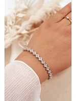 Dámský náramek se zirkony stříbrný Dámský náramek se zirkony stříbrný