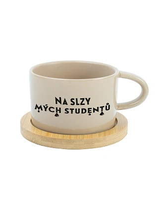 NA SLZY MÝCH STUDENTŮ - krémový hrníček makronka 200 ml