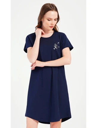 Dámská noční košile s krátkým rukávem Motýlek