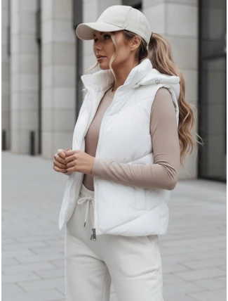 Dámská prošívaná vesta LIKEHUGS bílá FashionStreet TY4975 Dámská prošívaná vesta LIKEHUGS bílá FashionStreet TY4975