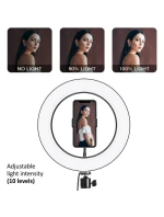 MACLEAN 10" LED12W SELFIE KRUHOVÉ SVĚTLO SE STATIVEM MCE610