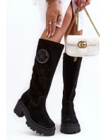 Dámské semišové kotníkové boty černé Lewski 3367 Dámské semišové kotníkové boty černé Lewski 3367