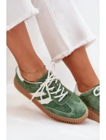 Dámské Velurové Tenisky Na Platformě Zelené Marisae