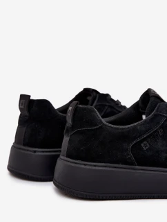 Pánské semišové tenisky na platformě Big Star – černé