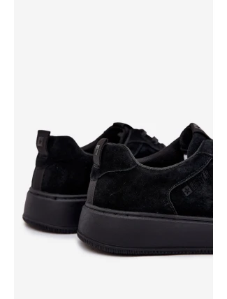 Pánské semišové tenisky na platformě Big Star – černé