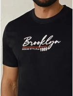 Pánské tričko s potiskem černé FashionStreet RX5403