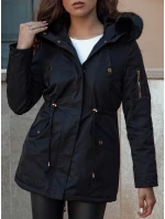 Dámská zimní bunda parka s kožešinou ERISS černá FashionStreet TY4551