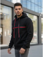 Pánská mikina s kapucí černá FashionStreet BX5939