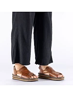 Pohodlné hnědé dámské sandály na platformě Rieker 62962-22 Pohodlné hnědé dámské sandály na platformě Rieker 62962-22