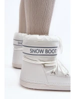 Dámské vázané sněhové boty bílé Soia