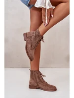 Dámské Boty Se Vzorem Hnědé S.Barski HY66-136