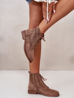 Dámské Boty Se Vzorem Hnědé S.Barski HY66-136