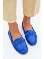 Dámské Velurové Mokasíny Kobaltové Lenvie