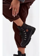 Zateplené dámské trepky na platformě černé Zaraine