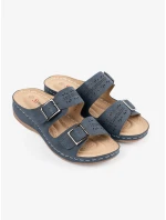 Trendy dámské sandály modré na klínku Trendy dámské sandály modré na klínku