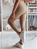 Dámské žebrované legíny JUST camel FashionStreet UY1587