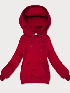 Červená volná klokaní mikina s kapucí S'West (B-11#)